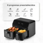 AirFryer Ufesa Storm/dupla posuda/9L(5.5L+3.5L)8 programa/crna - Slika 4