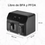 AirFryer Ufesa Storm/dupla posuda/9L(5.5L+3.5L)8 programa/crna - Slika 3