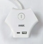 Produžni kabl sa prenaponskom zaštitom sa 3 utičnice MAX MPS-03UG-3M/3m/USB portovi(USB A + USB C ) - Slika 3