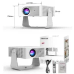 Projektor Zeus N8 HD 1280X720/LED LCD/4700 LUM(170 ANSI)/WiFi/mirac/HDMI/USB/zvuč/Andr 11 - Slika 4