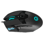 LORGAR Stricter 579, gaming mouse, 9 programmable buttons, Pixart PMW3336 sensor, DPI up to 12 000, 50 million clicks buttons lifespan, 2 switches, built-in display, 1.8m USB soft silicone cable, Matt UV coating with glossy parts and RGB lights with 4 LED flowing modes, size: 131*72*41mm, 0.127kg, black - Slika 3