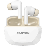 CANYON headset HEXAGON 7 TWS ANC+ENC Wireless Charge White Beige
