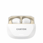 CANYON headset HEXAGON 7 TWS ANC+ENC Wireless Charge White Beige - Slika 2