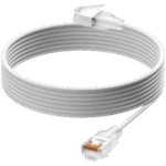 Ubiquiti UniFi Premium Patch Cable UACC-Cable-Patch-EL-C6A-1M-W Ultra-thin braided patch cable, designed and optimized for 10 GbE networking, Translucent booted RJ45 for optimal Etherlighting