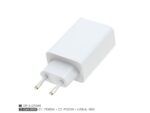 Zidni punjac FULMOVA GAN PD/65W/bela sa USB-C kablom - Slika 2